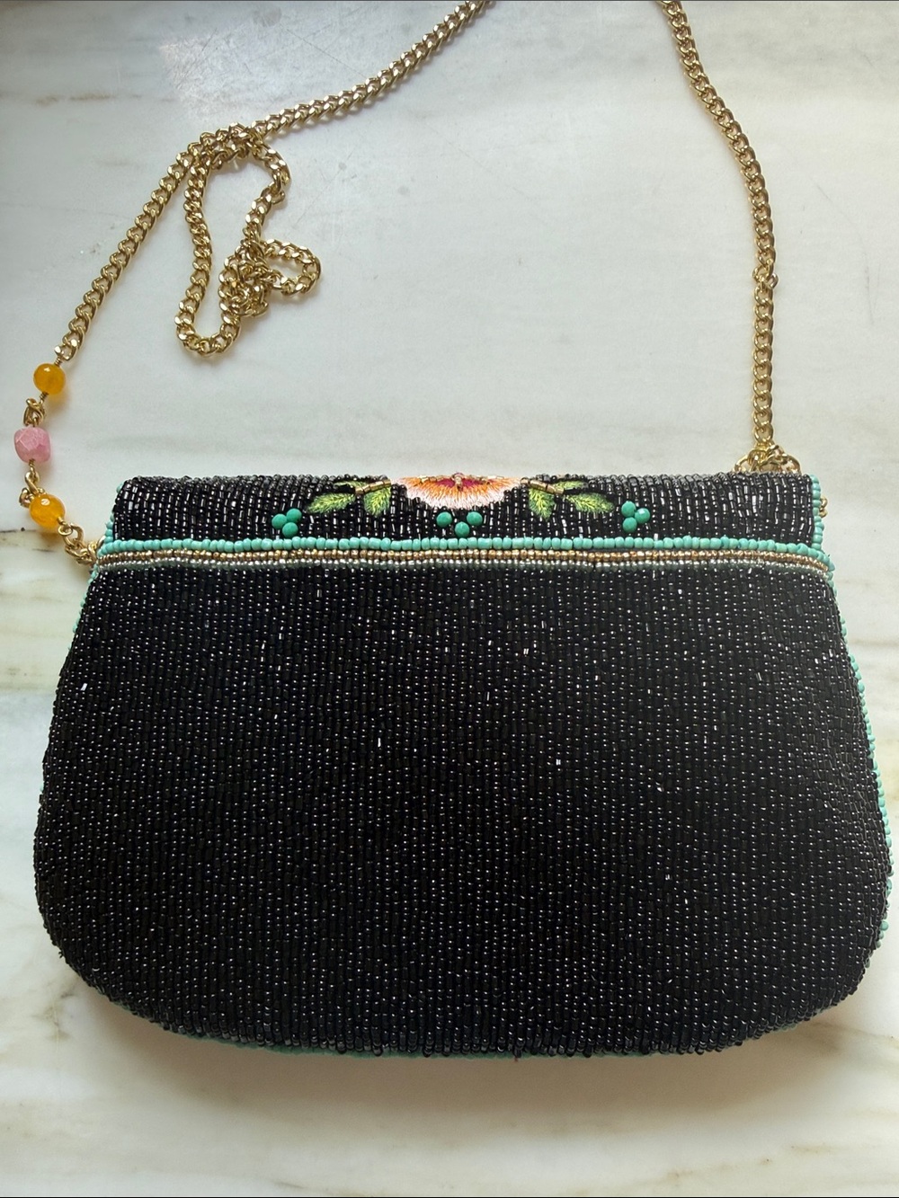Mary Frances, Dream Chaser, Black Beaded Butterfly Crossbody, NWT - Picture 5 of 11